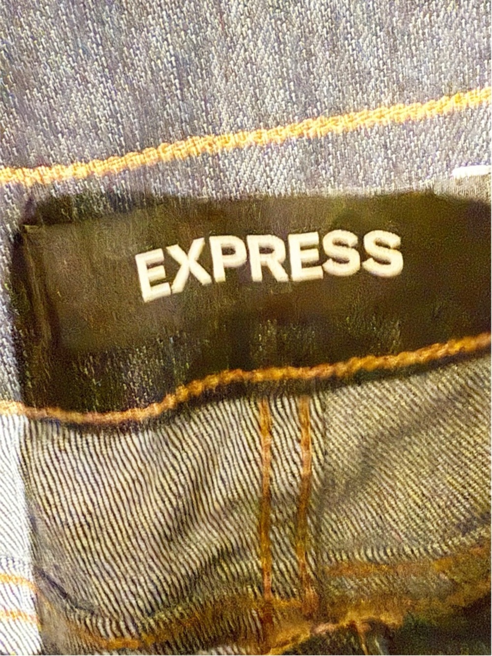 Express Wide Leg Super High Rise Stretch Jeans | Medium Wash | Size 6S (Short) - Picture 3 of 5